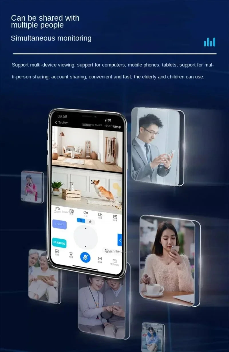 1080P HD WIFI IP Camera Security Protection Surveillance PTZ Camera Auto Tracking Baby Pets Monitor Smart Home Robot Cameras