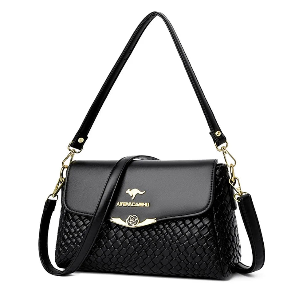 Luxury Handbag Women Bags Designer Pu Leather Knitting