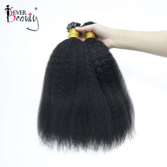 K Tip Hair Extension Human Hair Flat Tip Hair Extensions Kinky Straight Keratin Fusion Yaki Bundles For Black Women Ever Beauty