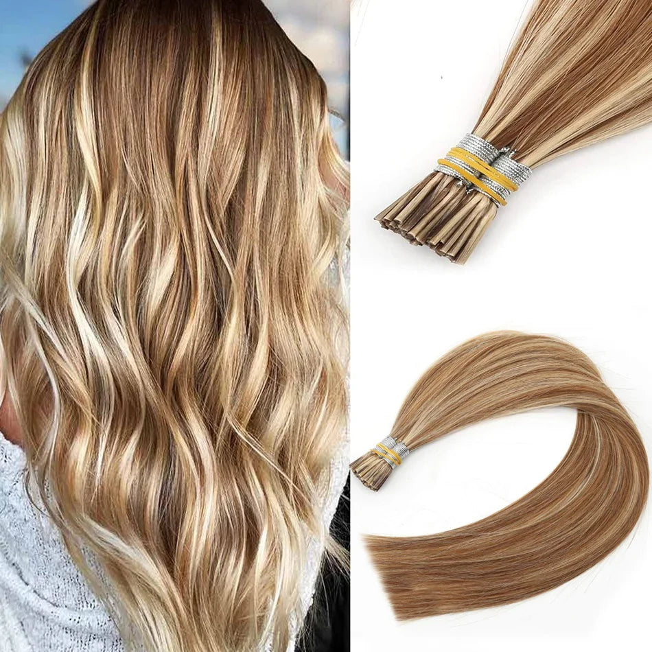 Straight ITIP Human Hair Extension 100% Real Human Hair Extensions 0.9g/pc 10 50 100 Strands Capsule Keratin Human Fusion Hair