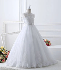 First Holy Communion Dress White Baptism Dresses for Girls 7-16 Lace Princess Flower Girls Gown