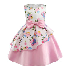 Girls Skirt Comfortable Skin Friendly Soft Dress Fashion Flower Print Girls Sleeveless Dress Girls 7 Dress