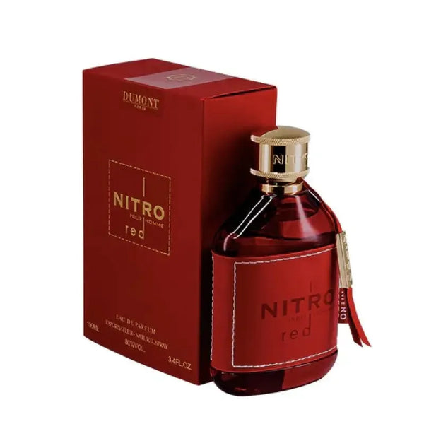 Dumont Nitro Red Eau De Parfum For Men 3.4 Oz - Fruit, Woody, Floral & Masculine Fragrance