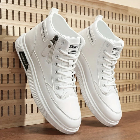High-Top Sneakers for Men Designed for All Seasons, Featuring a Non-Slip Pure