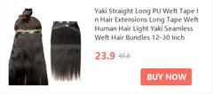 Invisible Tape In Hair Extensions Human Hair Kinky Straight/Light Yaki Straight Injected Tape ins Remy Black Tape On Hair 20PCS