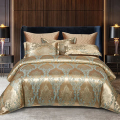 3pcs Duvet Cover and Pillow case Set No Filling,European Light Luxury Type Skin-Friendly Soft Fabric