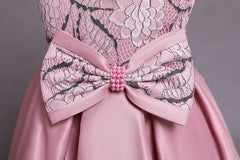 Baby Girl Bow Flower Dress 2-10 Year Children Girl Wedding Birthday Party Princess Dresses Kids Girl Gown