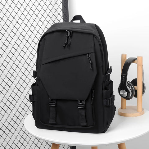 Simple solid color backpack,  travel backpack, plenty of storage space, very suitable for commuting, school, work