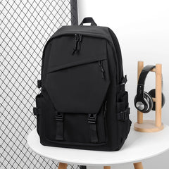 Simple solid color backpack,  travel backpack, plenty of storage space, very suitable for commuting, school, work