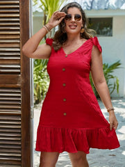 Island Vibe Red Mini Dress – Perfect for Beach Days & Sunset Dates