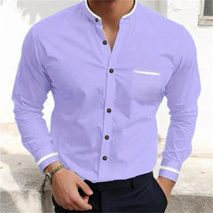 Men's Long Sleeve Shirts Plain Shirts Fashionable High Quality