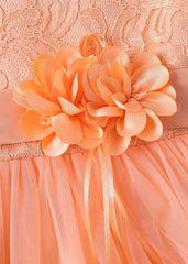 HETISO Girl Dresses with Bag long Sleeve Coat Tulle Princess Ball Gown for Kids in Party Birthday Graduation Christmas 3-10Y