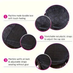 Short Curly Pixie Wig Human Hair for Women Full Machine-made 180%Density Perfect for Everyday Use