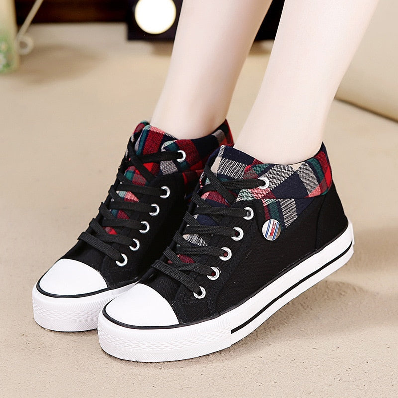 Women Platform Canvas Sneakers Woman Spring Casual Shoes Breathable Trainers Female Sneaker Summer Lady Vulcanized Shoes
