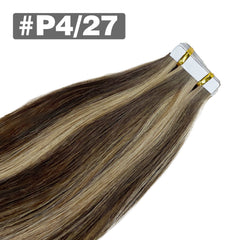 Tape in Hair Extensions Natural Human Hair Brazilian Origina Hair 100% Real Human Hair Extensions 20 Pcs Straight for Women