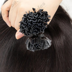 K Tip Hair Extensions Human Hair Keratin Pre Bonded Hot Fusion Nail Tip Balayage Natural Silky Straight Extensions for Women Use
