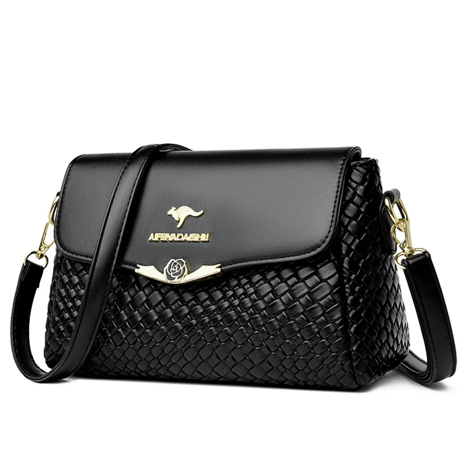 Luxury Handbag Women Bags Designer Pu Leather Knitting