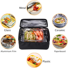 Car Home Dual Use 220V 110V 24V 12V Electric Heating Bag Plate Portable Outdoor Travel Picnic Food Lunch Box Heated Warmer Oven