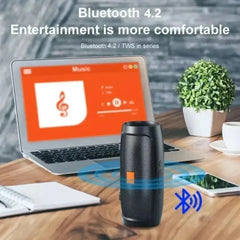 XIKCU Portable Dual Bluetooth Speaker Stereo Outdoor Tfusb Playback Fm Voice Broadcasting Portable Subwoofer 50 Wireless Speaker