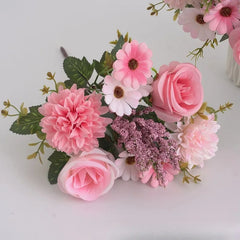30cm Artificial Autumn Rose Flowers Wedding Christmas Vase Home Living Room DIY Fake Bouquet Decoration