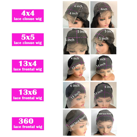 30 40 Inch Body Wave 13x6 HD Lace Frontal Wig Human Hair 13x4 Lace Front Wigs 4x4 5x5 360 Brazilian Pre Plucked Lace For Women
