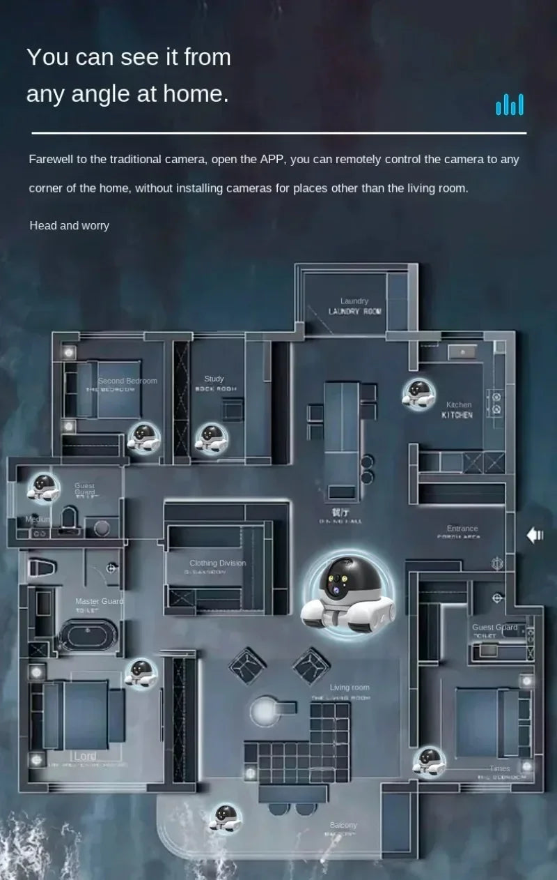 1080P HD WIFI IP Camera Security Protection Surveillance PTZ Camera Auto Tracking Baby Pets Monitor Smart Home Robot Cameras