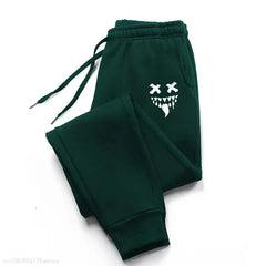 Men Casual Pants for Daily Wear with Jogging Pants Autumn Winter Men's Sweatpants Monste Smile Printed Lace-up Sweatpants