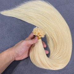 Human Hair Extensions Keratin K Tip Hot Fusion Human Hair Natural Hair Italy Keratin Glue Machine Remy Hair K Tip Straight