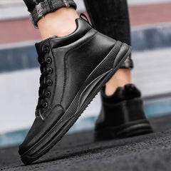 Hot Men's Shoes PU Leather Sneakers Fashion Hip Hop Casual  Shoes Designer High