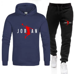 Fashionable men's sportswear set 2025 Spring and Autumn New outdoor men's casual pullover + jogging Pants two-piece set