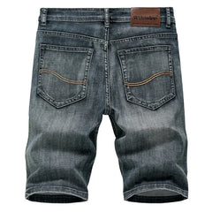2026 Summer Shorts Jeans Men Denim Pants Stretch Dark Blue Fashion Design Men's Jeans Slim