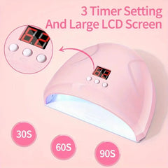 LINMANDA Professional USB Electric Nail Drill Polish File Kit with UV LED Nail Lamp Gel Manicure Dryer
