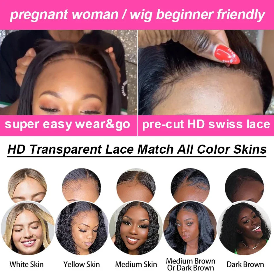 Jerry Curly Lace Front Short Bob Glueless Wigs Human Hair 4x4 Closure Wigs Pre Cut Lace Ready to Wear 13x4 Front Wigs For Women