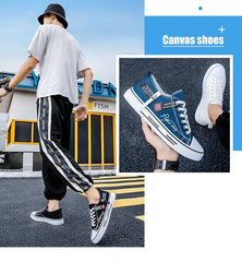Men's Canvas Shoes Breathable Men Casual Shoes Outdoor Sneakers Comfortable Low-Top Men Tennis Shoes Zapatillas De Deporte