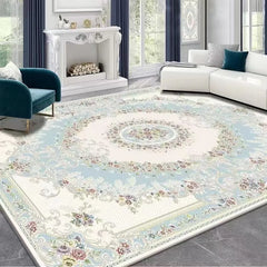 vikama French retro Persian carpet door non-slip mat living room sofa tea table crystal velvet large carpet bedroom bed rug