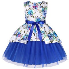 Children's Printed Formal Dresses, Tulle Princess Dresses,Models,Dresses, Banquet Attire, Piano Performance Outfi