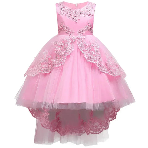 Children's Dress Princess  Embroidered Girl's Lace Flower Girl Trailing Ball Gown flower girl dresses vestidos para niñas