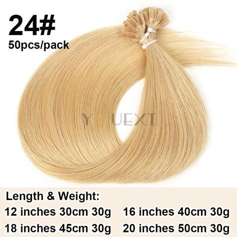 K Tip Hair Extensions Keratin Human Hair Hot Fusion Hair Extension European Hair Keratin Glue Machine Remy 12-20 inches