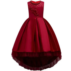 Children's Dress Princess  Embroidered Girl's Lace Flower Girl Trailing Ball Gown flower girl dresses vestidos para niñas