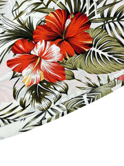 Women's Lace Patchwork Tropical Print Long Cami Dress, Elegant