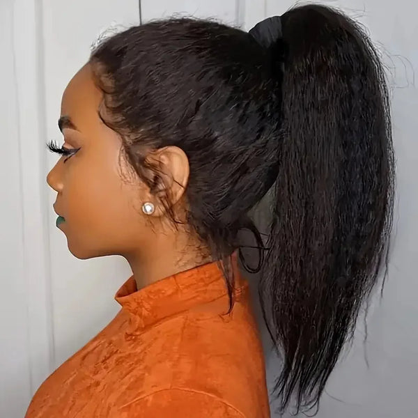 13x4 Lace Front Wigs Human Hair Pre Plucked 250 Density HD Kinky Straight Lace Front Wigs Human Hair Frontal Wigs Human Hair