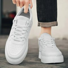 Men's Sneakers Platform Casual Shoes Soft Non Slip Running Shoes Trend Lightweight Flat Shoe Lace-up Shoes for Men