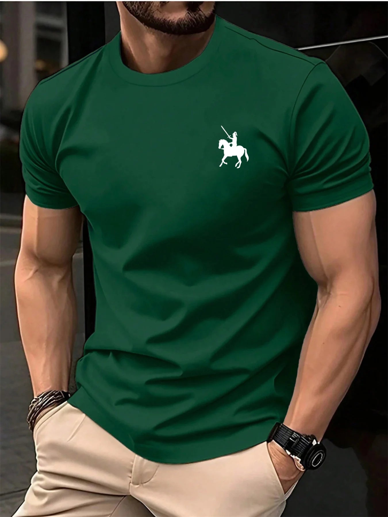 Men's summer 100 cotton fashionable casual loose sports