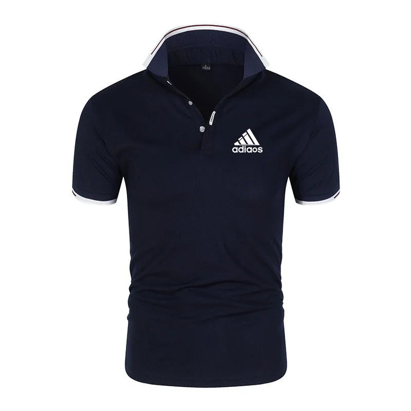 2024 Summer New Polo Shirt Men's Casual Solid Color Slim Fit Men t-shirt Fashion