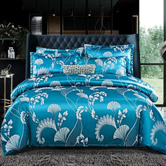 New 3pcs Duvet Cover and Pillow case Set No Filling European Light Luxury Jacquard Woven Polyanthous Type Family bedroom Bedding