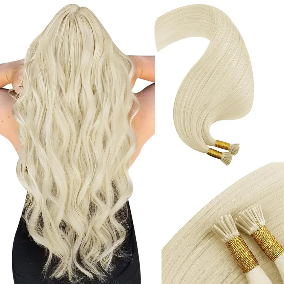 Straight ITIP Human Hair Extension 100% Real Human Hair Extensions 0.9g/pc 10 50 100 Strands Capsule Keratin Human Fusion Hair