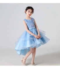 Flower Girl Dresses for Wedding White Champagne Red Pink Child Gala Evening Formal Luxury Birthday Puffy Irregular Elegant Dress