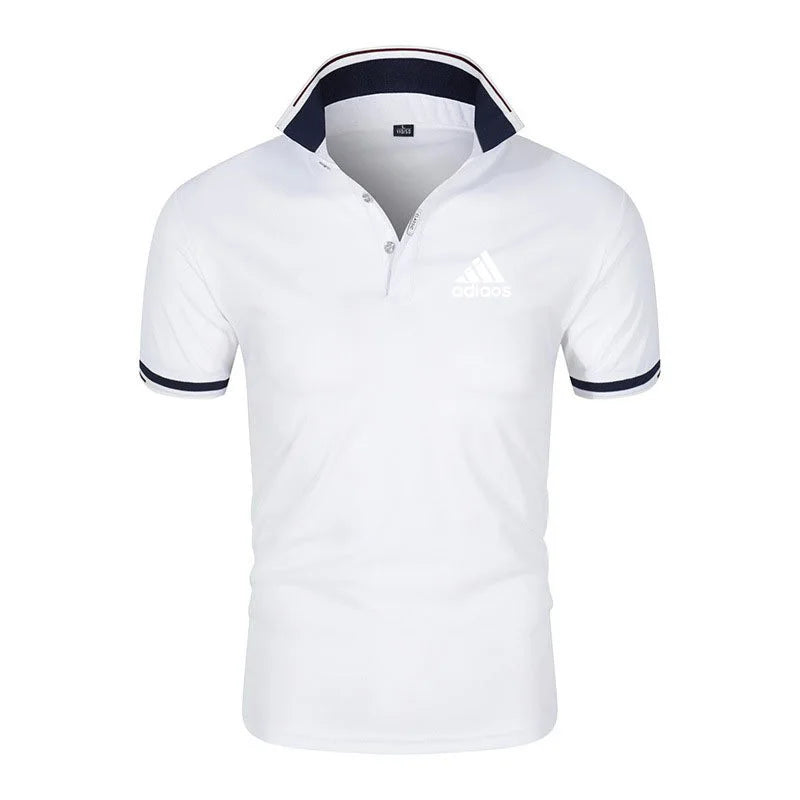 2024 Summer New Polo Shirt Men's Casual Solid Color Slim Fit Men t-shirt Fashion