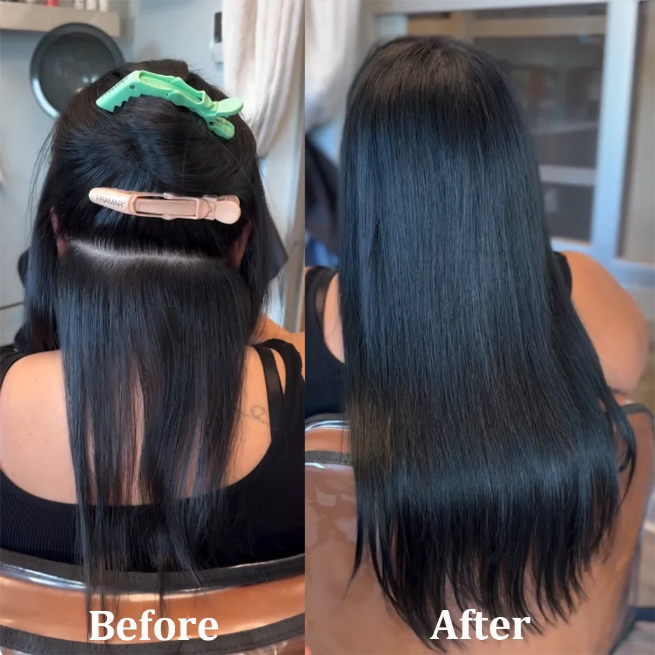 Tape in Hair Extensions Natural Human Hair Brazilian Origina Hair 100% Real Human Hair Extensions 20 Pcs Straight for Women