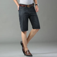 Summer Shorts Jeans Men Denim Pants Stretch Black Fashion Design Men's Jeans Slim Straight Male Short Jeans